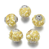 5pcs Round Beads w/ Metal Findings for DIY Bracelet Necklace 19x18mm