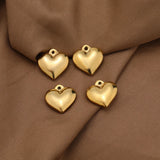 5pcs Love Heart Pendant Charms for Diy Jewelry Making