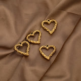 5pcs Stainless Steel Heart Shape Charms for DIY Jewelry Making