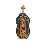 5pcs Vintage Wood Resin Necklace Pendant Nepal Buddhist Bohemian Boho Jewelry