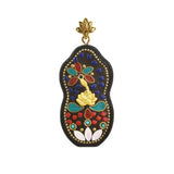 5pcs Vintage Wood Resin Necklace Pendant Nepal Buddhist Bohemian Boho Jewelry
