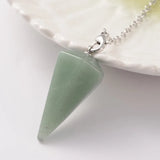 5pcs Healing Pendulum Lapis Lazuli Amethyst Quartz Crystal Reiki Pendulos