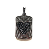 Heart Plate Charms for Girl Bracelet Bling Jewelry Pendant Necklace Making