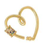 5pcs Heart Shape CZ Micro Pave Clasp For Necklace