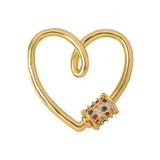 5pcs Heart Shape CZ Micro Pave Clasp For Necklace