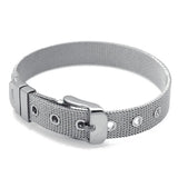 5pcs Adjustable Stainless Steel Mesh Bracelet, DIY Accessory