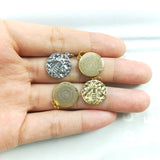 5pcs Bee Round Pendant Colors Lifelike Animal Pattern DIY Brass Jewelry