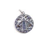 5pcs Bee Round Pendant Colors Lifelike Animal Pattern DIY Brass Jewelry