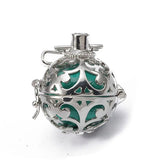 5pcs Vintage Copper Hollow Ball Pendant for DIY Necklace
