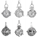5pcs Vintage Copper Hollow Ball Pendant for DIY Necklace