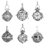 5pcs Vintage Copper Hollow Ball Pendant for DIY Necklace