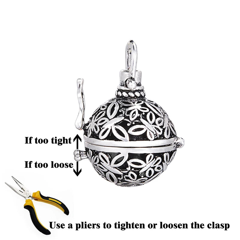 5pcs Vintage Copper Hollow Ball Pendant for DIY Necklace