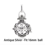 5pcs Vintage Copper Hollow Ball Pendant for DIY Necklace