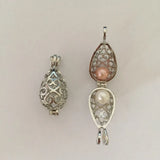 5pcs Hollow Drop Beads Lockets Floating Charms Cage Pendant 3 colors 5pcs/lot