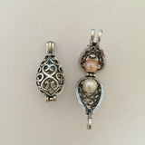 5pcs Hollow Drop Beads Lockets Floating Charms Cage Pendant 3 colors 5pcs/lot