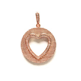 5pcs Gold-Plated Heart Charm Pendant for Bracelet Necklace Making