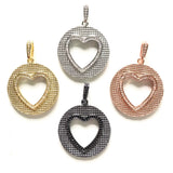 5pcs Gold-Plated Heart Charm Pendant for Bracelet Necklace Making
