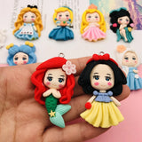 5pcs Princess Girl Resin Charm for DIY Jewelry Making