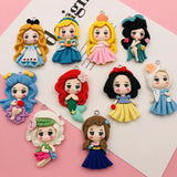 5pcs Princess Girl Resin Charm for DIY Jewelry Making