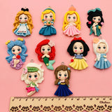 5pcs Princess Girl Resin Charm for DIY Jewelry Making