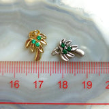 5pcs Coconut Tree Pendant Micro CZ Paved Vintage Charm DIY Necklace