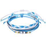 5pcs Hot-selling Shell Wax Thread Hand Woven Rope Bracelets Set