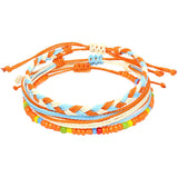5pcs Hot-selling Shell Wax Thread Hand Woven Rope Bracelets Set