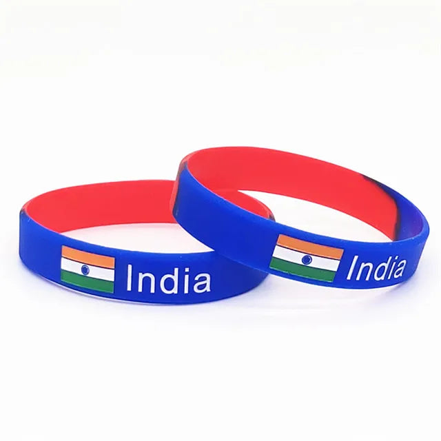 5pcs Flag Wrist Bands Bracelet Motivational Rubber Bangle