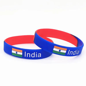 5pcs Flag Wrist Bands Bracelet Motivational Rubber Bangle