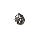 5pcs OM Symbol Cubic Zirconia Gold-Plated Charm for Jewelry Making
