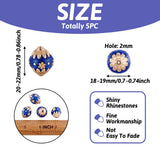 5pcs Alloy Round Bead for DIY Jewelry Making 19~20x18~19mm, Hole: 2mm