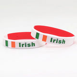 5pcs Irish Flag Silicone Sports Wristband Bracelets