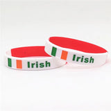 5pcs Irish Flag Silicone Sports Wristband Bracelets