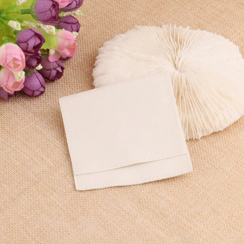5pcs Velvet Jewelry Gift Bags 8x8cm Wedding Christmas Rings Neckalce Envelope