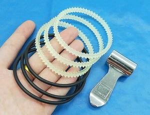 5pcs Jewelry Rotary Tumbler Conveyor Belt KT6808 Roller Polishing Machine