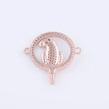 5pcs Vintage Zircon Parrot Charms For Bracelets & Necklace
