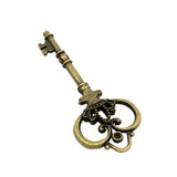 5pcs Antique Bronze 2 Sided Large Key Charm Pendant 84x33mm