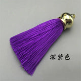 5pcs Ice Silk Tassel Trim Key Chain Pendants Craft Keyring DIY