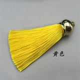 5pcs Ice Silk Tassel Trim Key Chain Pendants Craft Keyring DIY