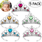 5pcs Kids Tiara Crown Set Girls Party Accessories