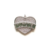 5pcs LOVE Heart Charms for Women Bling Letter Pendant Jewelry Making