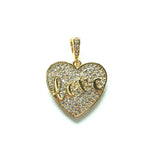 5pcs LOVE Letters Heart Charms for Bracelet Necklace Pendant