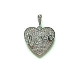 5pcs LOVE Letters Heart Charms for Bracelet Necklace Pendant