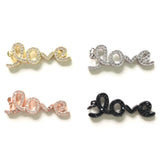 5pcs LOVE Words Charm Crystal Stone Pave Accessory Jewelry Handcraft DIY