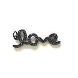 5pcs LOVE Words Charm Crystal Stone Pave Accessory Jewelry Handcraft DIY