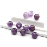 5pcs Large Hole Amethyst Agat Stone Pendant 5mm DIY Bracelet Loose Beads