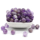 5pcs Large Hole Amethyst Agat Stone Pendant 5mm DIY Bracelet Loose Beads