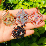 5pcs Large Zirconia Evil Eye Charm for Bracelet Necklace Bangle