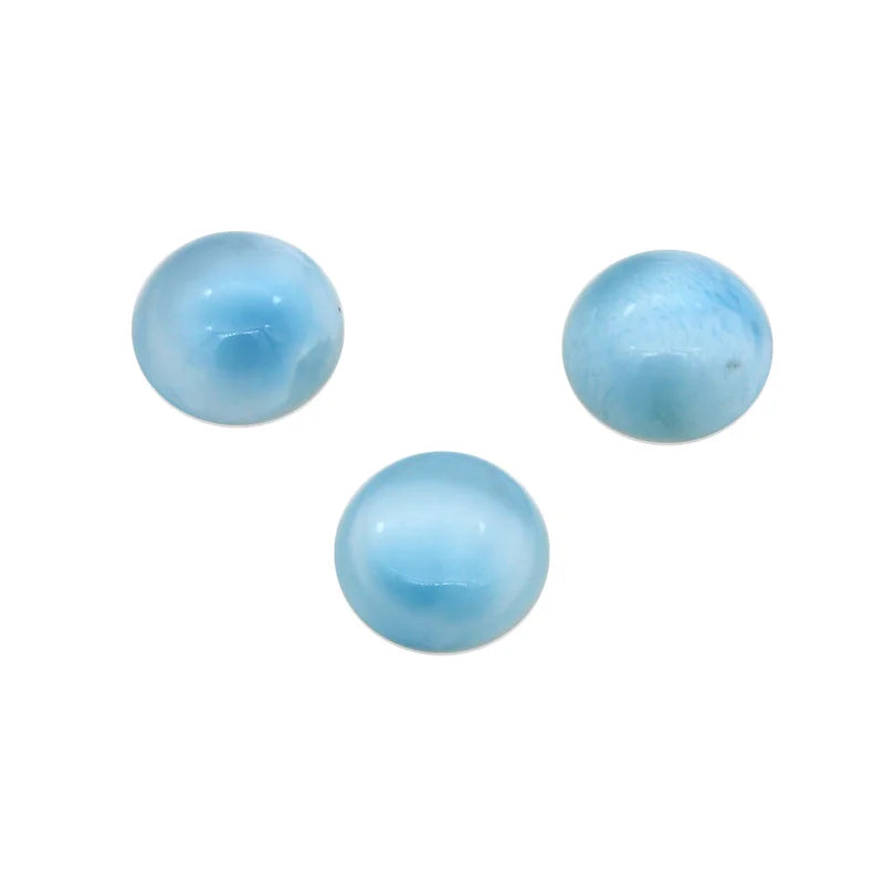 5pcs Larimar Cabochons Cab Round Shape Natural Stone 2-16mm for Jewelry DIY