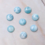 5pcs Larimar Cabochons Cab Round Shape Natural Stone 2-16mm for Jewelry DIY